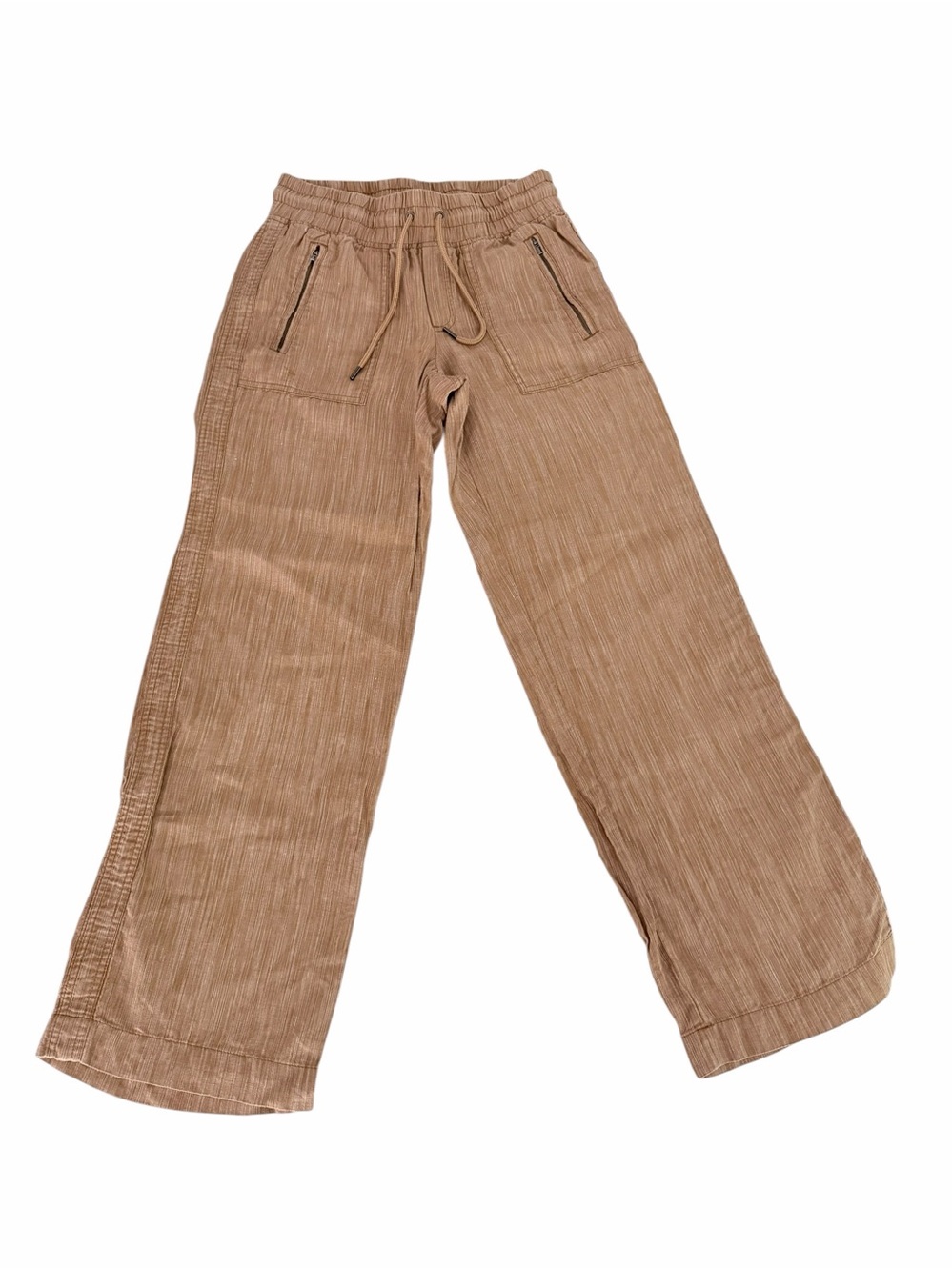 ATHLETA Cabo Linen Textured Wide Leg Pants Terracotta Resort size 4 - Picture 2 of 13